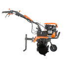 Motocultor O'MAC MC 8000S motor 8 CP benzina 2+1 viteze latime lucru 107 cm freze roti cauciuc 4.00-8 roata frontala roti metal plug arat rarita reglabila 4l ulei