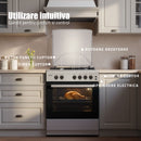 Aragaz pe gaz Samus SM661XPGS1 4 arzatoare (1 wok) Cuptor pe gaz 55 L Grill Timer Aprindere electrica plita Siguranta plita + cuptor