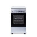RESIGILAT: Aragaz electric/ gaz Samus SM562AENS1 INOX 4 arzatoare pe gaz cuptor electric 43 litri 6 functii grill ventilator timer aprindere electrica dispozitv siguranta arzatoare latime 49.8 cm