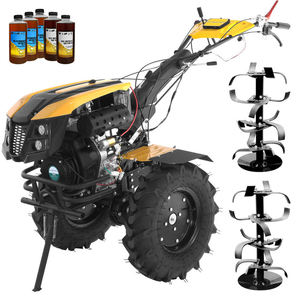 Motocultor diesel 12CP ProGARDEN Campo 1273 Alpine V2 2+1 viteze roti 6.00-12 EU V pornire electrica 2 prize putere 5l ulei