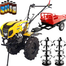 Motocultor ProGARDEN Campo 1803 motor 18CP Euro5 benzina 2+1 viteze latime lucru 162 cm freze roti 6.00-12 remorca 5l ulei