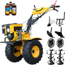 Motocultor ProGARDEN Campo 873 Alpine motor 7CP benzina 2+1 viteze latime lucru 105 cm 2+1+1 freze roti ATV 2 prize putere roti metal plug arat rarita reglabila plug cartofi cultivator 3l ulei