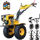 Motocultor ProGARDEN Campo 873 Alpine motor 7CP benzina 2+1 viteze latime lucru 105 cm 2+1+1 freze roti ATV 2 prize putere roti metal cultivator plug reversibil 3l ulei