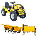 Minitractor ProGARDEN Campo T12 V25.1 4x4 12CP diesel hidraulica fata-spate roti 6.00-12 Freza tractata 15/20cm transmisie 12-14 40 zale Tocator vegetatie TV600