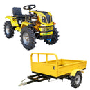 Minitractor ProGARDEN Campo T18 V25.1 4x4 18CP benzina hidraulica fata-spate roti 6.00-12 Remorca Campo RM600CT 600kg 1 osie prindere cupla roti profil agricol 6.00-12