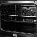 Aragaz electric / gaz Samus SM663AENS WHITE 4 arzatoare pe gaz 1 arzator Wok cuptor electric 7 functii grill ventilator latime 60 cm aprindere electrica plita timer digital lumina interioara