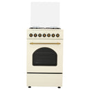 Aragaz electric / gaz Rustic Samus SR550EL3C 3 arzatoare gaz + 1 arzator electric cuptor electric aprindere electrica dispozitiv siguranta arzatoare gaz design vintage timer mecanic latime 50 cm