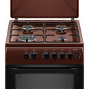Aragaz pe gaz Samus SM664MPGS 4 arzatoare cuptor pe gaz 70 litri 1 arzator Wok aprindere electrica dispozitiv siguranta plita si cuptor timer grill latime 60 cm