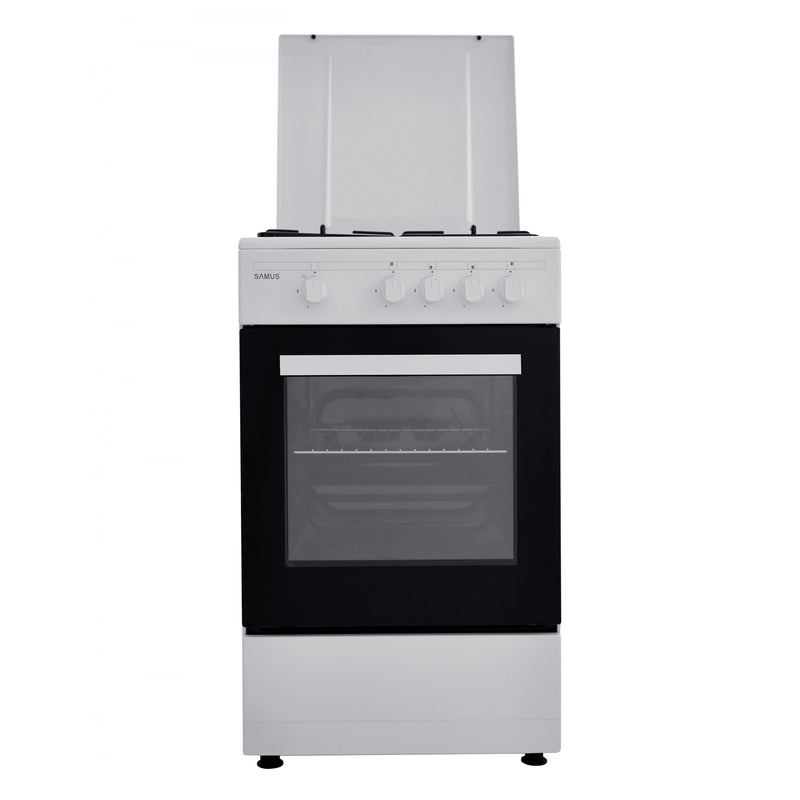 Aragaz pe gaz Samus SM450ANS 4 arzatoare latime 50 cm dispozitiv siguranta plita si cuptor