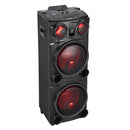 Boxa portabila Samus Fiesta 12 100 W Bluetooth USB slot card SD Aux in radio FM intrare microfon functie True Wireless Stereo negru microfon inclus telecomanda