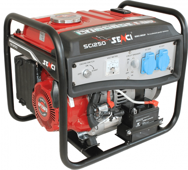 Generator de curent SENCI SC1250 LITE putere maxima 1 kW benzina rezervor 6 L 230V AVR