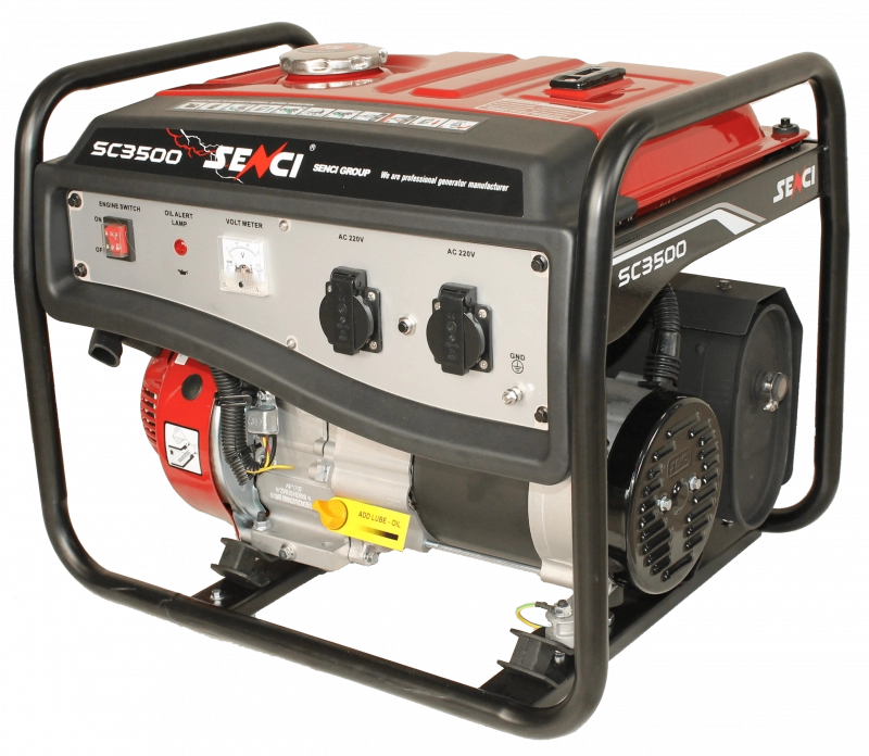Generator de curent SENCI SC3500 LITE putere maxima 3 kW benzina rezervor 15 L 230V AVR