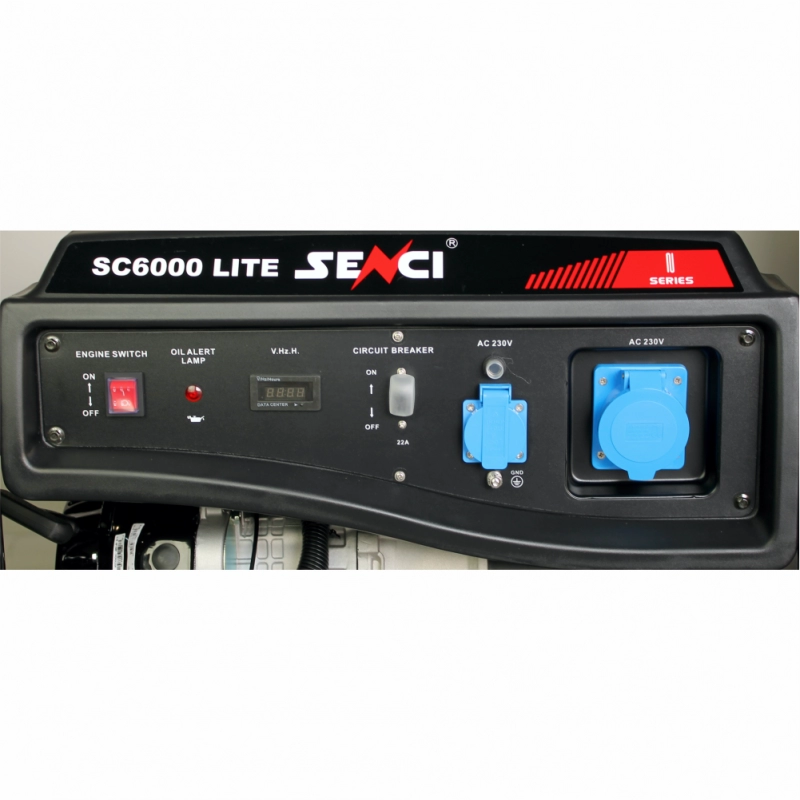Generator de curent SENCI SC6000 LITE putere maxima 5.5 kW benzina rezervor 15 L 230V AVR