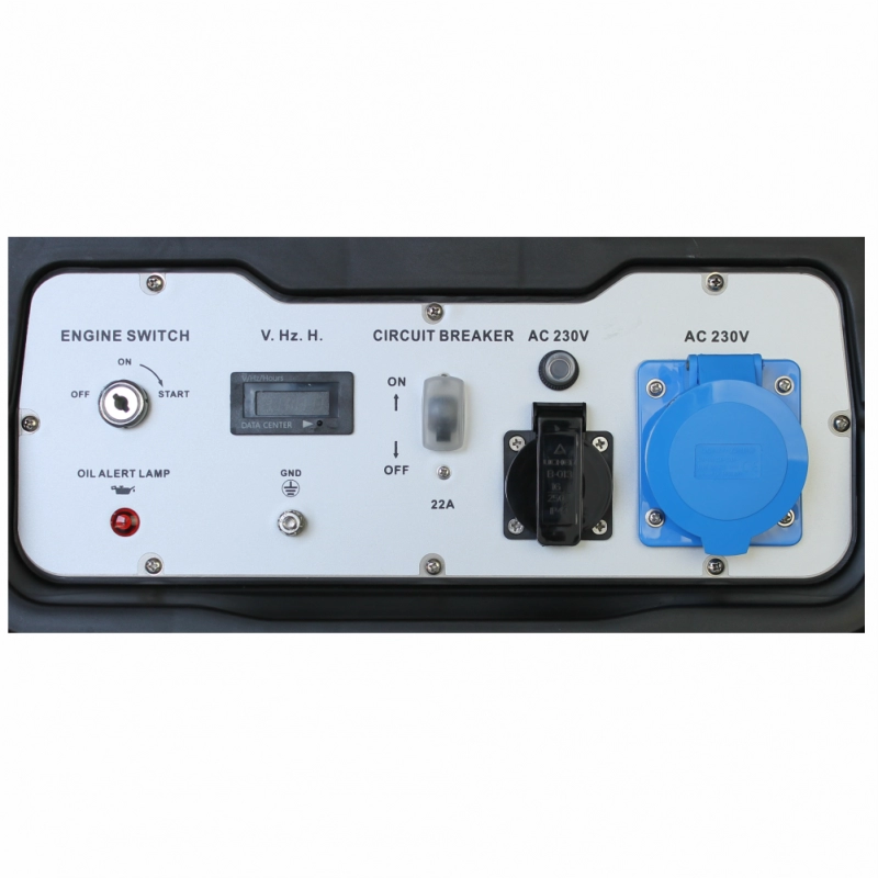 Generator de curent SENCI SC6000E TOP putere maxima 5.5 kW benzina rezervor 25 L 230V AVR pornire electrica roti transport