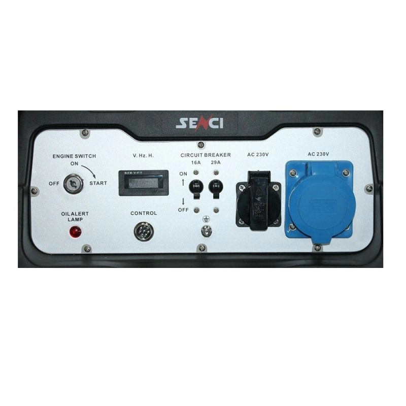 Generator de curent SENCI SC8000-ATS TOP putere maxima 7 kW 230V benzina rezervor 25 L AVR pornire electrica ATS inclus roti transport