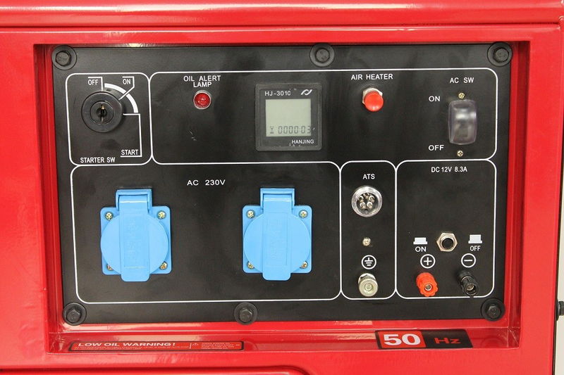 Generator de curent insonorizat SENCI SCD7500Q-3 fara ATS putere maxima 4.8 KW/400V 1.6 KW/230V Diesel rezervor 18 L AVR pornire electrica