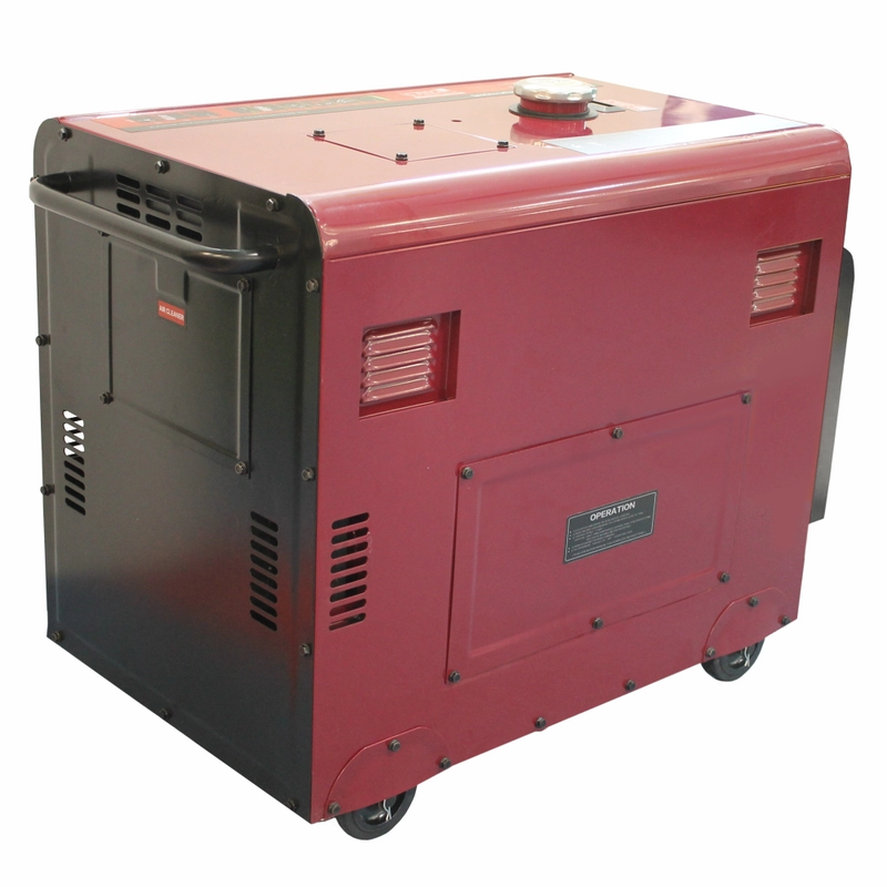Generator de curent insonorizat AiPower APD9500Q putere maxima 6.5kW 230/400V Diesel rezervor 12.5 L AVR pornire electrica ATS inclus