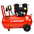 Compresor Aer Cu 2 Cilindrii Fara ulei Rotakt ROCP-S50 Putere 2.0CP/1.5kW Presiune 8 bar Debit 220l/min Capacitate 50l