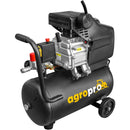 Compresor AgroPro AirPRO 2024B putere 1.5 kW debit 206 l/min presiune 8 bari rezervor 24l kit 5 accesorii ulei inclus