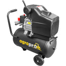 Compresor AgroPro AirPRO 2024B putere 1.5 kW debit 206 l/min presiune 8 bari rezervor 24l kit 5 accesorii ulei inclus