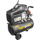 Compresor AgroPro AirPRO 2024B putere 1.5 kW debit 206 l/min presiune 8 bari rezervor 24l kit 5 accesorii ulei inclus