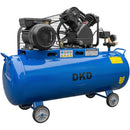 Compresor DKD XY2065AT-100 putere 2.2 kW debit 168 l/min presiune 12.5 bari rezervor 100l 2 pistoane kit 3 accesorii  si cuple rapide