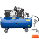 Compresor DKD XY2065AT-100 putere 2.2 kW debit 168 l/min presiune 12.5 bari rezervor 100l 2 pistoane kit 3 accesorii  si cuple rapide