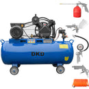 Compresor DKD XY2065AT-100 putere 2.2 kW debit 168 l/min presiune 12.5 bari rezervor 100l 2 pistoane kit 5 accesorii  si cuple rapide