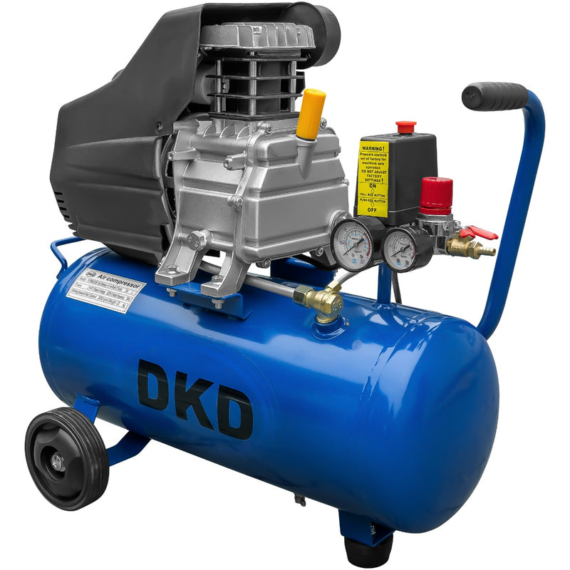 Compresor DKD XYBM24B putere 1.5 kW debit 180 l/min presiune 8 bari rezervor 24l  si cuple rapide