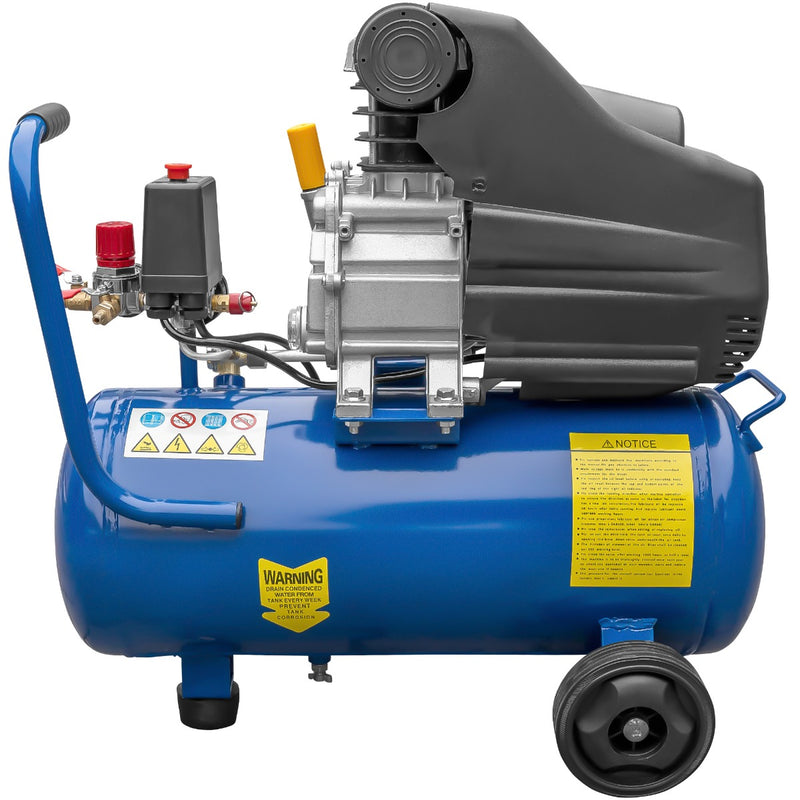 Compresor DKD XYBM24B putere 1.5 kW debit 180 l/min presiune 8 bari rezervor 24l kit 4 accesorii  si cuple rapide