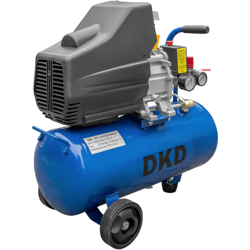 Compresor DKD XYBM24B putere 1.5 kW debit 180 l/min presiune 8 bari rezervor 24l  si cuple rapide