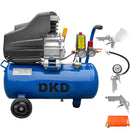 Compresor DKD XYBM24B putere 1.5 kW debit 180 l/min presiune 8 bari rezervor 24l kit 4 accesorii  si cuple rapide