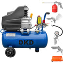 Compresor DKD XYBM24B putere 1.5 kW debit 180 l/min presiune 8 bari rezervor 24l kit 5 accesorii  si cuple rapide