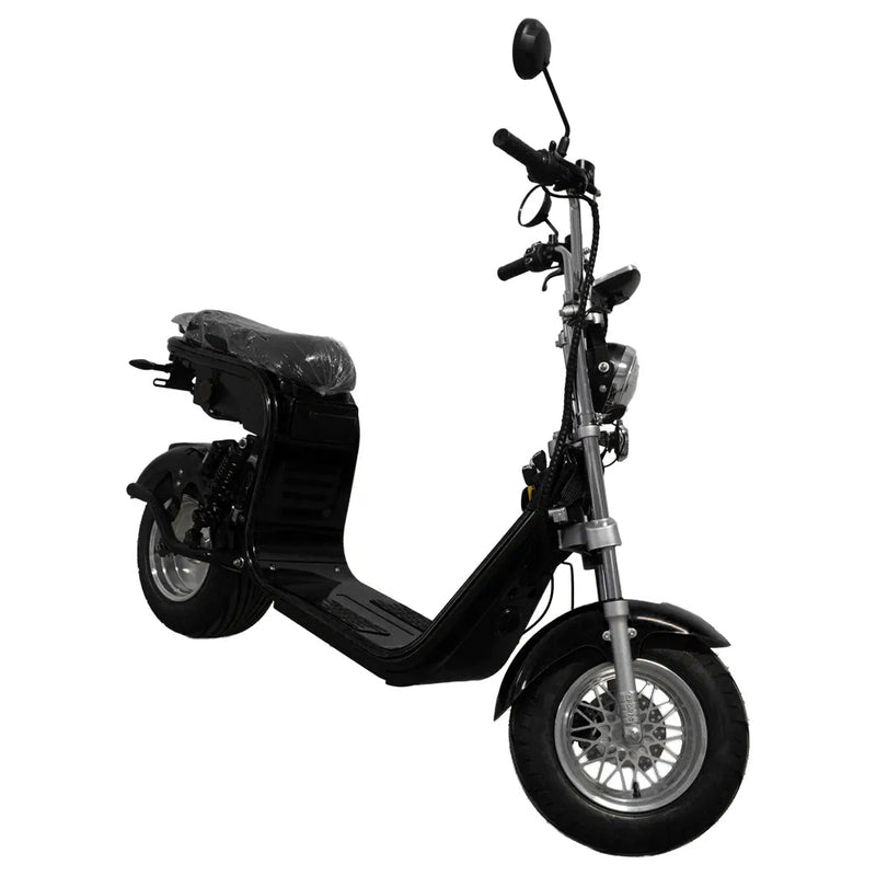 Scuter electric Rotakt Cruiser putere 1500W viteza 25 km/h autonomie 66 km 2 locuri fara permis-Negru