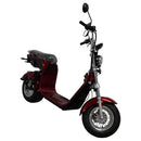 Scuter electric Rotakt Cruiser putere 1500W viteza 25 km/h autonomie 66 km 2 locuri fara permis-Rosu inchis