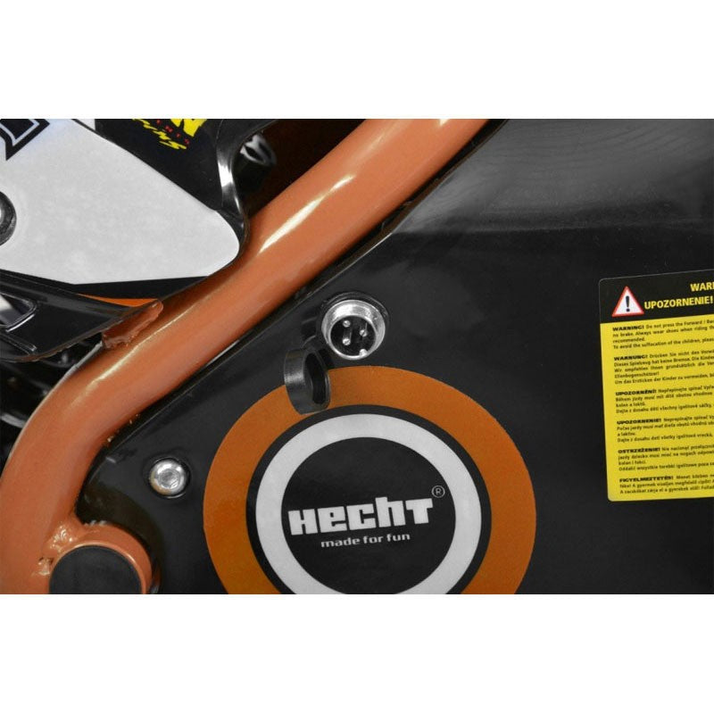 Minicross cu acumulator Hecht 54500 36 v 8 ah capacitate maxima 75 kg autonomie 20 km portocaliu