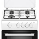Aragaz pe gaz Samus SM561ABS 4 arzatoare cuptor pe gaz 54 litri dispozitiv siguranta plita si cuptor geam dublu la cuptor capac metalic latime 50 cm