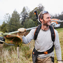Motocoasa STIHL FS 91 motor 1.3 CP latime lucru 42 cm cutit pentru iarba 230-2 chinga dubla pentru umeri + ulei amestec 2T 1L + AutoCut 27-2 + viziera cu antifoane