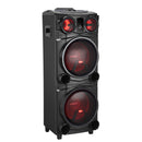 Boxa portabila Samus Fiesta 12 100 W Bluetooth USB slot card SD Aux in radio FM intrare microfon functie True Wireless Stereo negru microfon inclus telecomanda