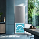 Combina frigorifica Samus SCX755NFE volum 435 l Full No Frost Afisaj electronic LCD Super Freeze Termostat electronic reglabil 3 sertare la congelator H 188 cm