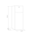 Frigider Samus SX344E cu 2 usi si 4 rafturi 240 litri clasa E argintiu inaltime 165 cm termostat reglabil usi reversibile picioare reglabile