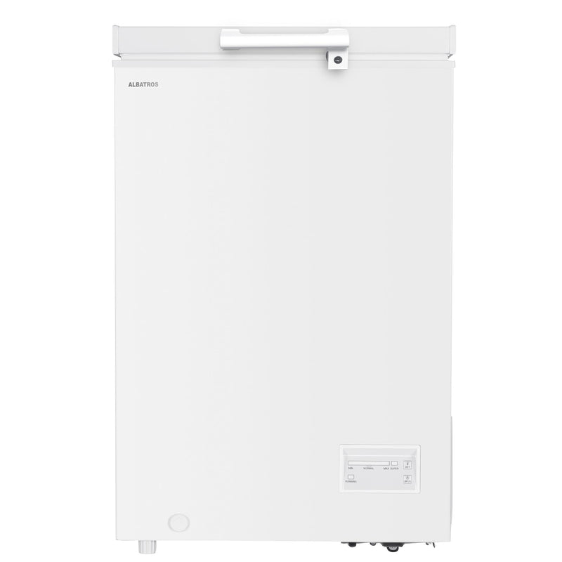 Lada frigorifica 2 in 1 Albatros LA115E 98 litri clasa E latime 54.5 cm functie Fast Freeze dubla functionalitate frigider / congelator termostat reglabil interior aluminiu alb