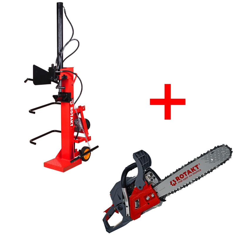 Despicator de busteni Rotakt VLS16TS-PTO forta despicare 16T + Motofierastrau ROTAKT MTF5810SW