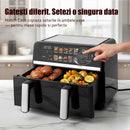 Friteuza cu aer cald Samus AF9BIG-S2500DW 2500 W 9 litri Separator compartiment detasabil Afisaj electronic color Touch Control Timer 10 programe Tehnologia Fry-Force 360°