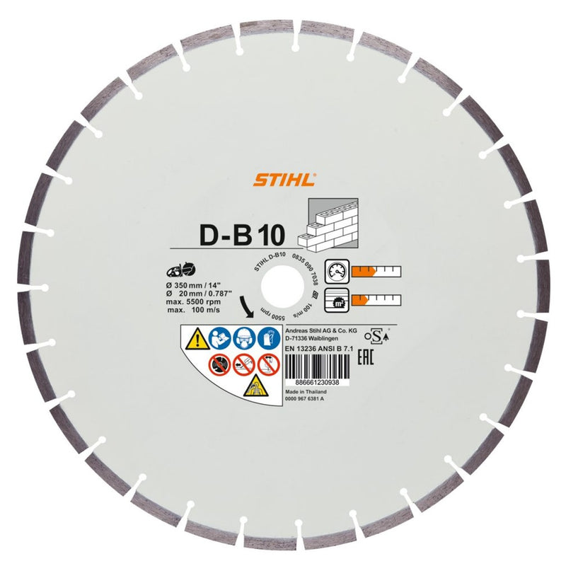 Disc diamantat STIHL D-B10 300 mm pentru beton / caramida