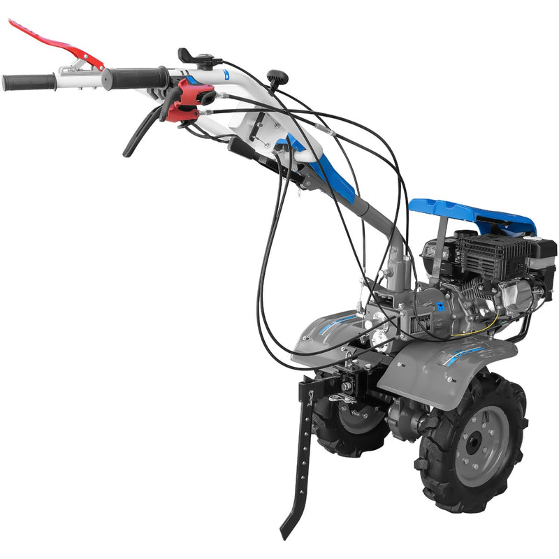 Motocultor DKD 950 G motor 7 CP benzina 2+1 viteze latime lucru 95 cm freze roti cauciuc 4.00x8&quot; capota cu far LED 3l ulei