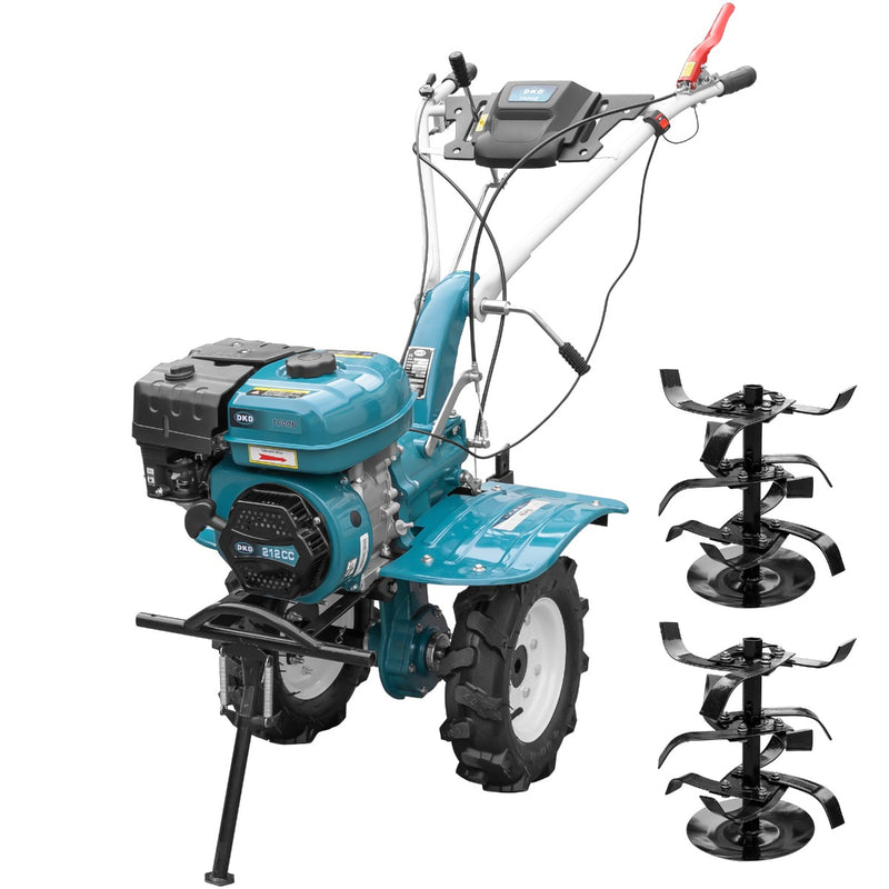 Motocultor DAKARD 1000B motor 7 CP latime lucru 80 cm freze roti cauciuc remorca 3l ulei