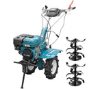 Motocultor DAKARD 1000B motor 7 CP latime lucru 80 cm freze roti cauciuc roti metal cultivator plug reversibil 3l ulei