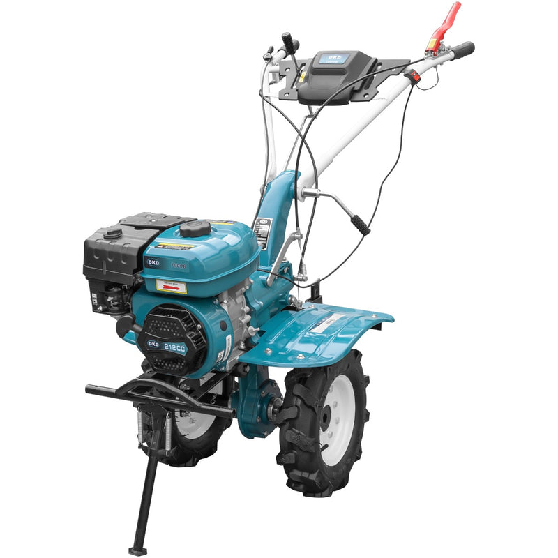 Motocultor DAKARD 1000B motor 7 CP latime lucru 80 cm freze roti cauciuc roti metal plug arat rarita reglabila plug cartofi cultivator plug reversibil 3l ulei