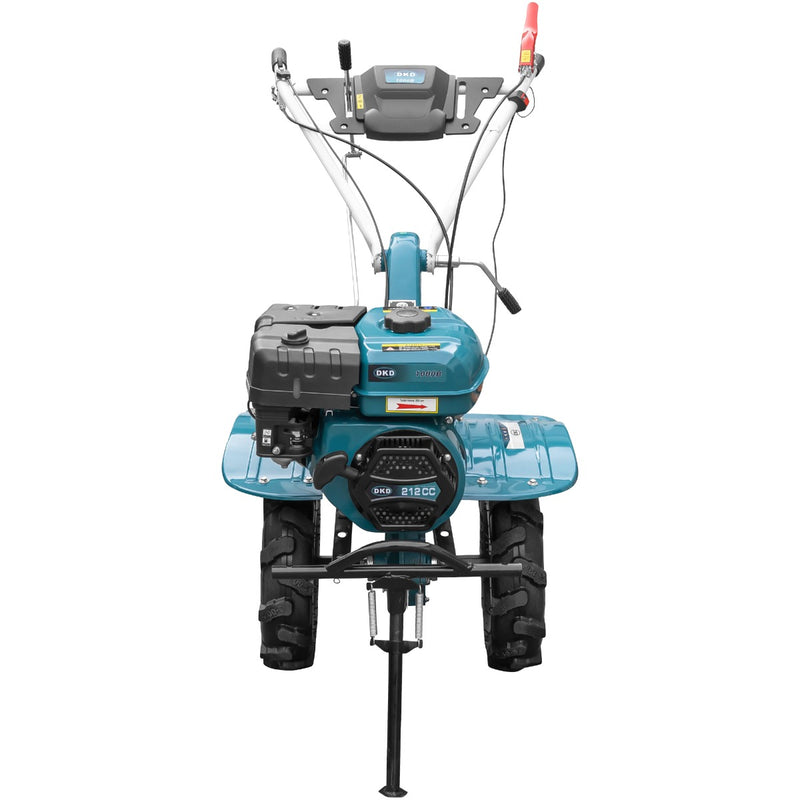 Motocultor DAKARD 1000B motor 7 CP latime lucru 80 cm freze roti cauciuc roti metal plug arat rarita reglabila plug cartofi 3l ulei
